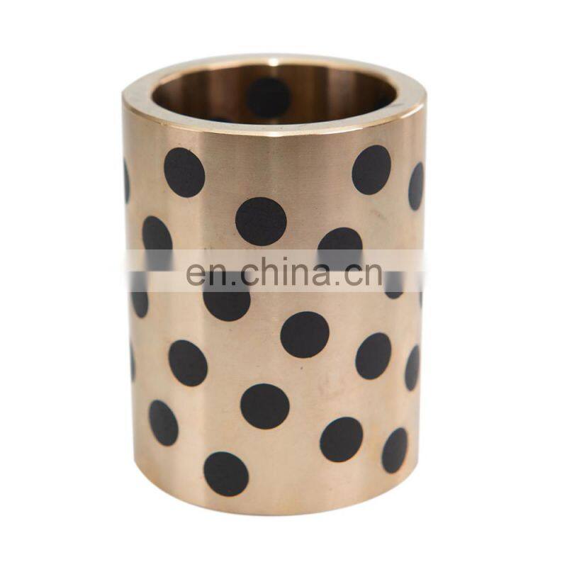 Hottest sells products factory manufacture solid lubricating oilless bearing copper bushing inset with graphite