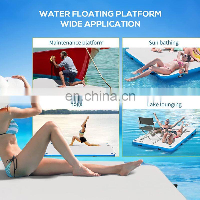 Yacht Dock Inflatable Floating Platform Inflatable Swim Platform Inflatable Water Yoga Mat