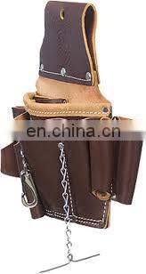 Brown Electrician Tool Bag Silver Green RISING STAR Leather Electrician Tool Pouch Bag