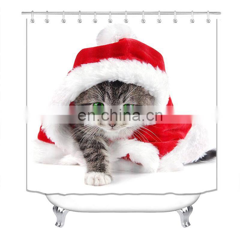 Luxury Famous Brand Latest Linen Custom Bathroom Shower Curtain and Rugs