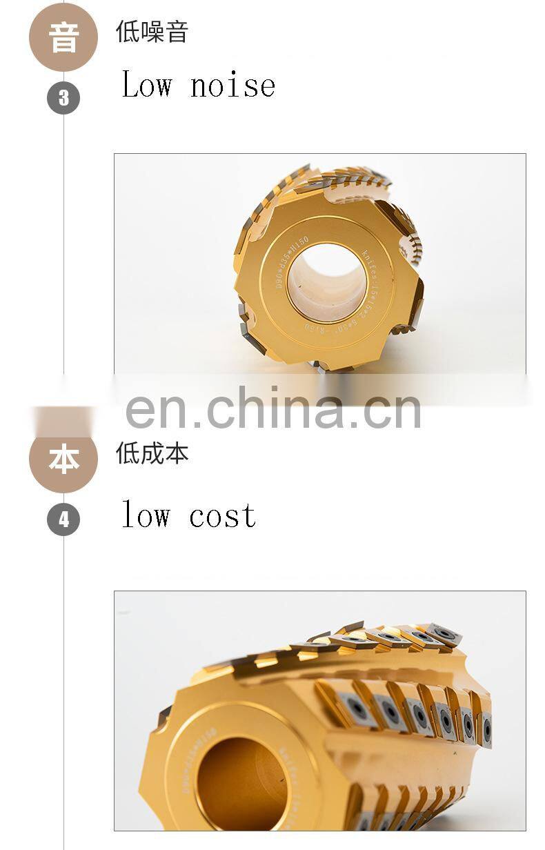 LIVTER Four side planer helical planer with oblique cutting type and re cutting spiral cutter head for profile milling