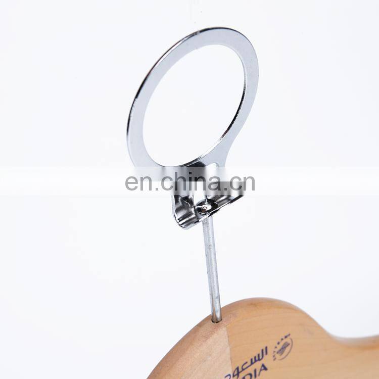 Standard hotel custom Logo natural suit jacket coat clothes wooden hangers ,anti-theft YKL-YJHM003