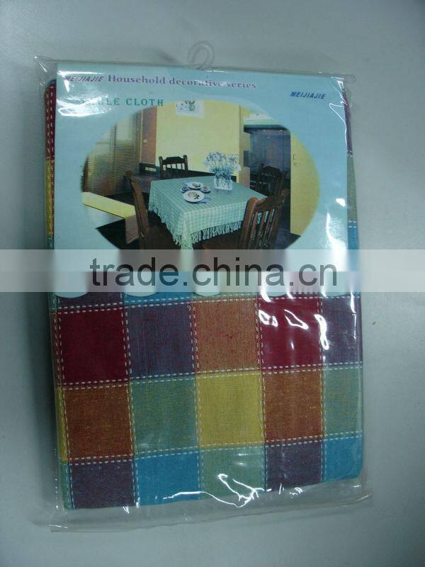 1PC Polyester Yarn Dyed Plaid Tablecloth