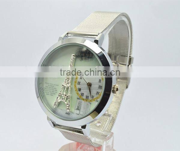 Eiffel Tower image ladies wrist watches quartz watches