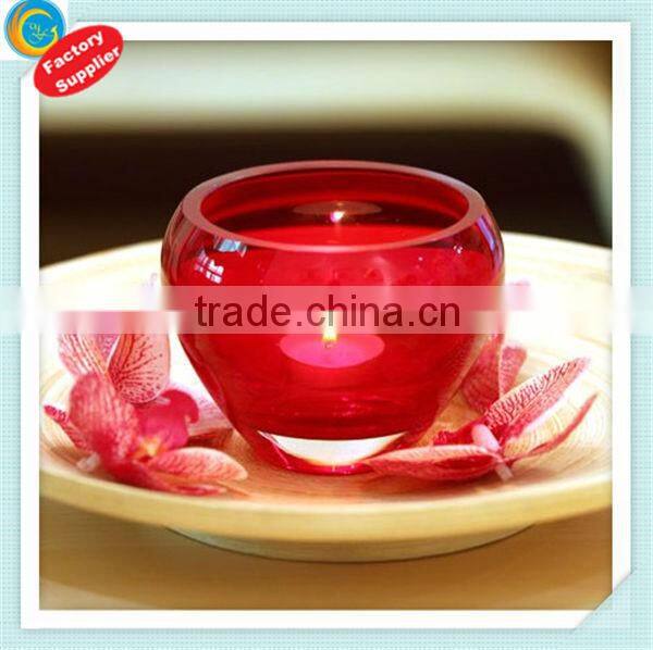 long-stemmed glass candle holder