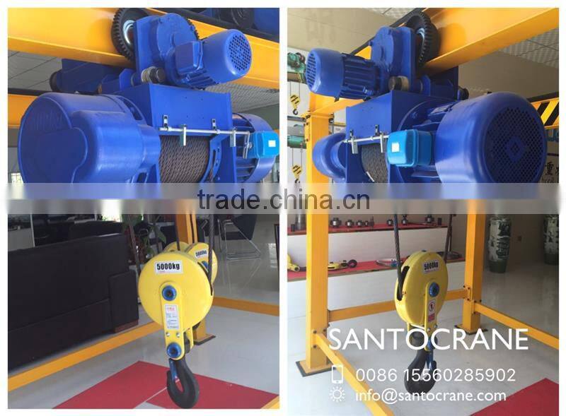 Double Speed Electric Wire Rope Construction Hoist with Wireless Remote