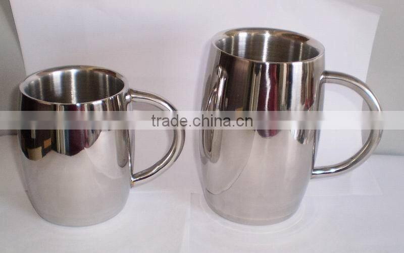 14oz Hot coffee Mug Passed FDA, CA65 Double Wall 304 Stainless Steel Beer Mug, Coffee Mug