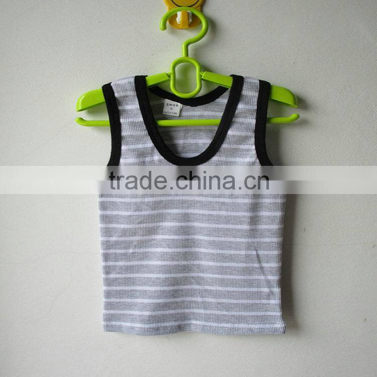 0.42USD Wholesale Stock Hot Sales Fashion Style Summer Blank Colorful Cotton Cheap Wholesale Kids Singlets/Vest ( kctbx002)