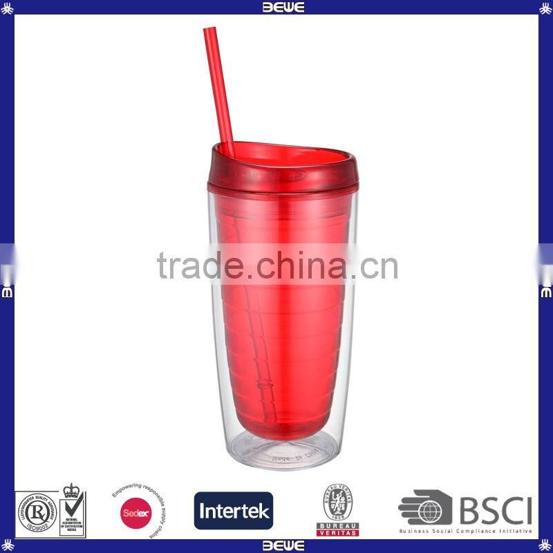 Hot sell customized double wall plastic tumbler for sale