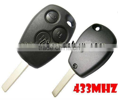 Renault 3 Button Remote Key With VA6 Blade Round Button