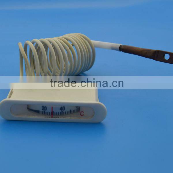 Capillary type clothes dryer thermometer