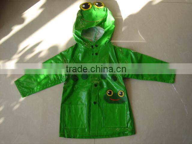 Cute Design PU Raincoat For Kids
