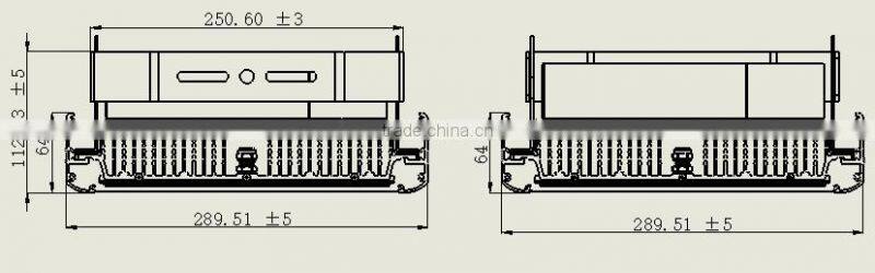 High power 110lm/w aluminium heat sink modular led floodlight 240w with ce rohs certificate for 3 years warranty