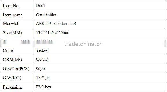 D661 kitchen tool BBQ Cute Corn Holder New Creative Hot Sale