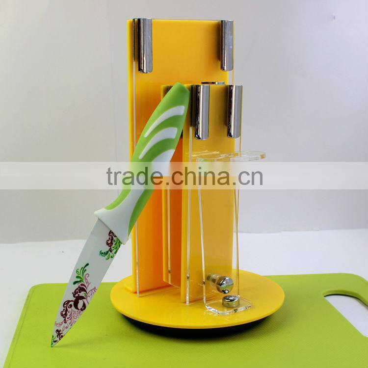 Fashion rose printing paring knife