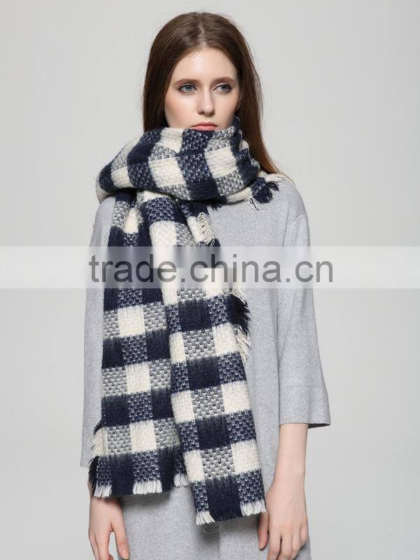Warm Winter Fashion Ladies Wide Long Plaid Pashmina Kashmir Shawl