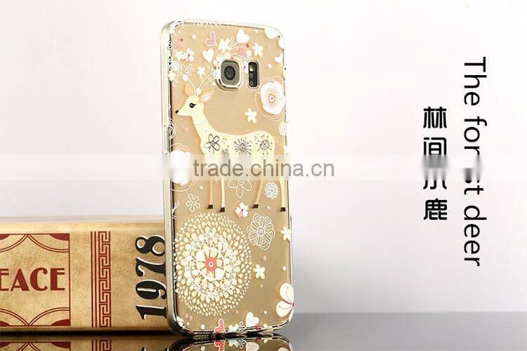 Exquisite transparent painted silicone soft case for Samsung