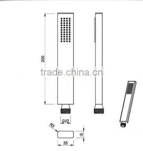 luxury style Abs single function Hight pressure Saving water shower head