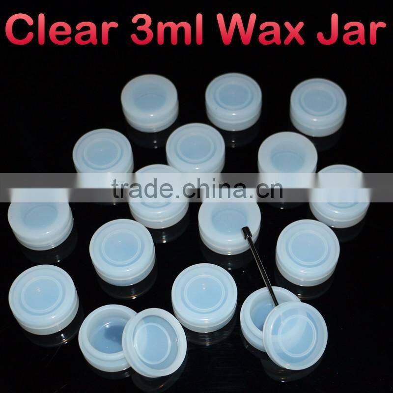 Food grade clear silicon oil jars 3ml silicone bho container non-stick silicone essential oil container