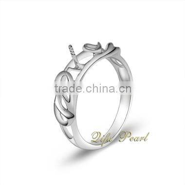 Factory Directly Price 925 Silver Freshwater Pearl Ring Mounting