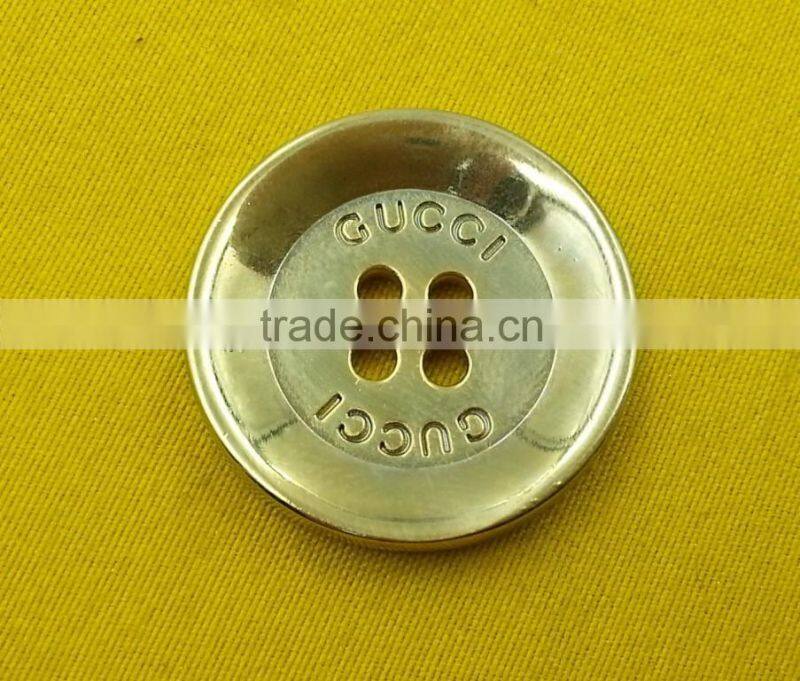 Ligh Glod High Gloss NF 4 holes sew-on metal button For ladies wear --- MS3426