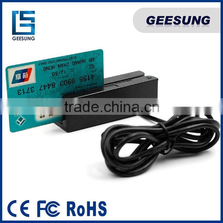 Smallest 90mm usb magnetic stripe card reader
