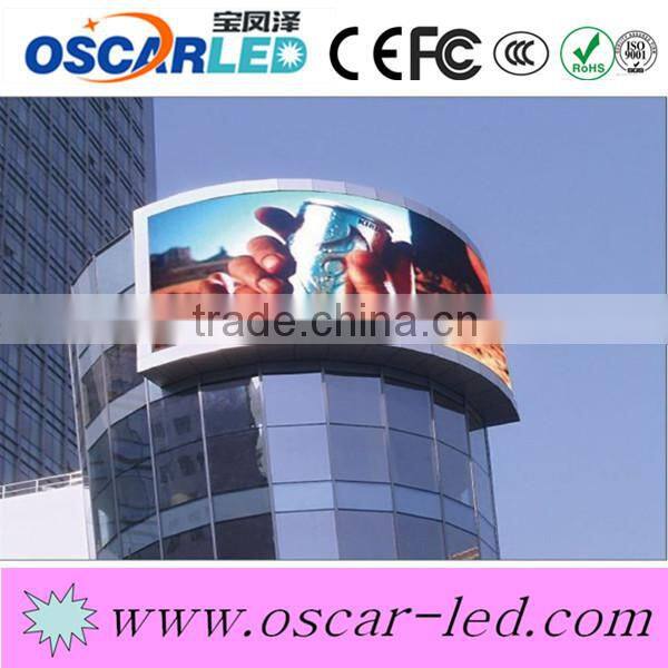 durable goods P10 full color outdoor rgb led display screen Brand new led display video/graphics 160x160 curve led display