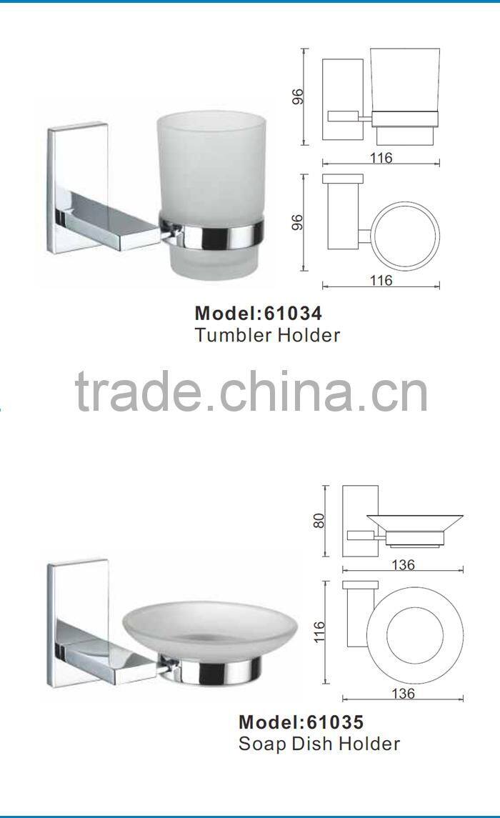 Stocked Modern Design Metal Zinc Alloy Chrome Bathroom Accessory Bath Hardware Sanitary Sets 61030-CR