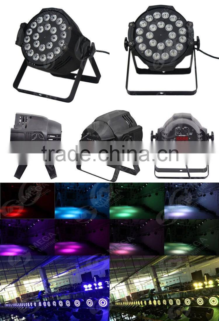 China dmx 512 indoor 18pcs rgbwa led par light dj up lighting