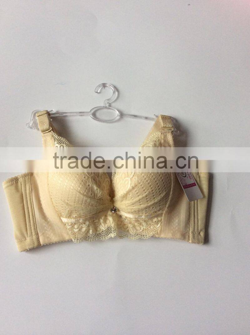 Wholesale Crystal Yellow Lace Bra for Lady