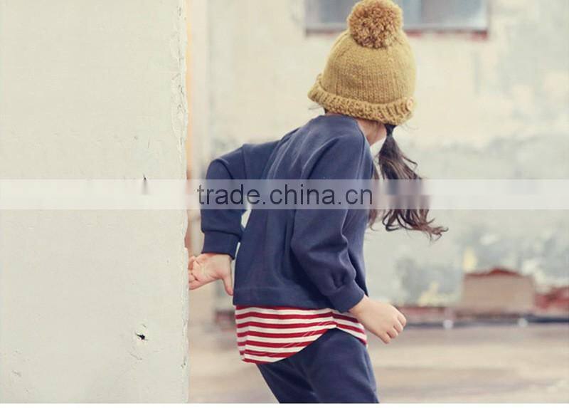 2016 Spring new fashion child clothes for korean style girls wear baby clothing set wholesale 2 pieces kids clothes(ulikGC094)