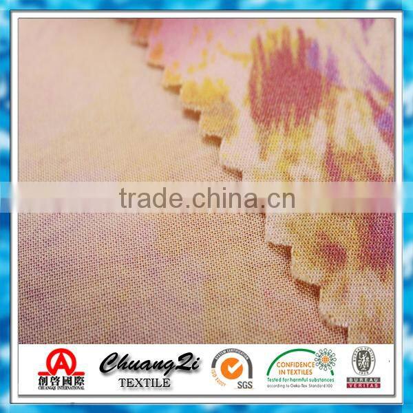 100 % printed viscose rayon challis grey fabric wholesaler 68*68