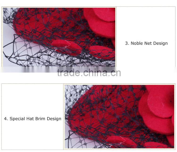Wool Fascinator Party Hat Women Wholesale Lady Wedding Hat