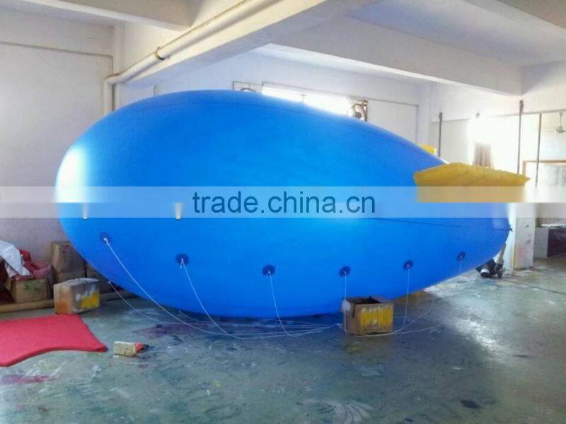 plain white advertising airship inflatable helium blimp for display
