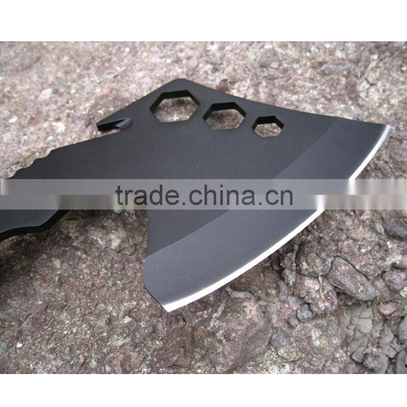 portable outdoor camping axe with wood handel