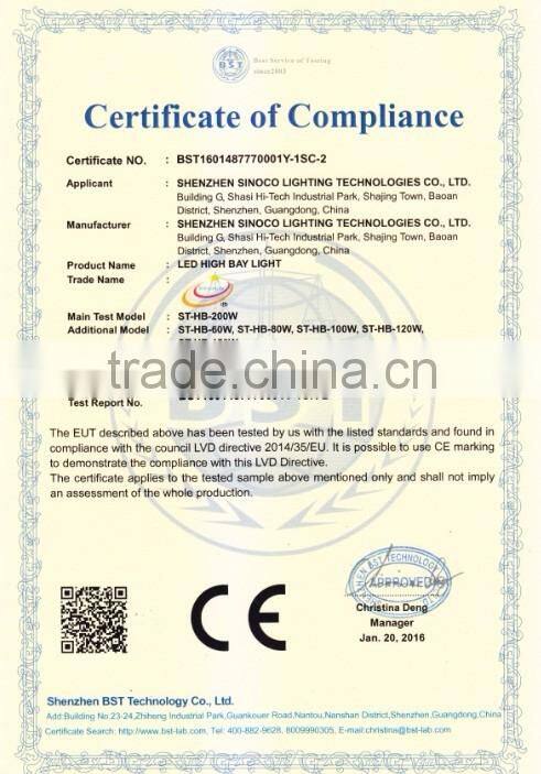 2016 best selling industrial led high bay light led high bay light 100w ip65 led high bay light