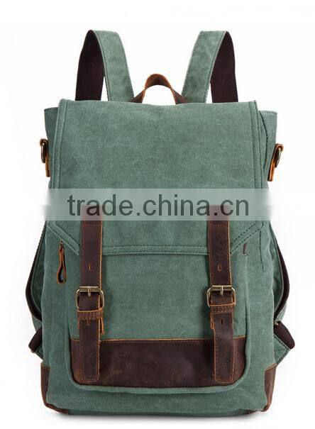 Unisex New Style Retro Vintage Waterproof Waxed Canvas Soft Laptop Backpack Travel Backpack For Young