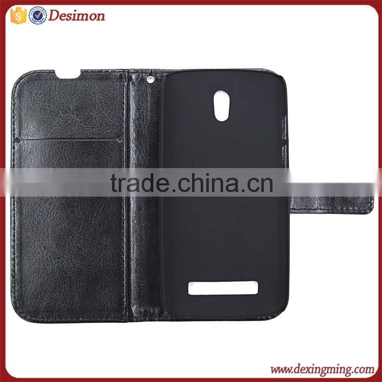 Wholesale cell phone case for htc desire 500 , leather flip cover for htc desire 500
