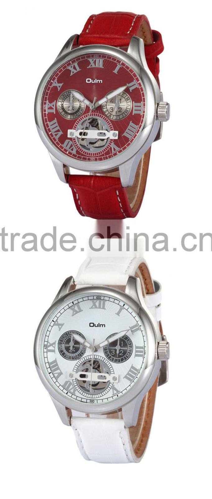 oulm big dial ladies watches, fashion women watch, colorful analog watch