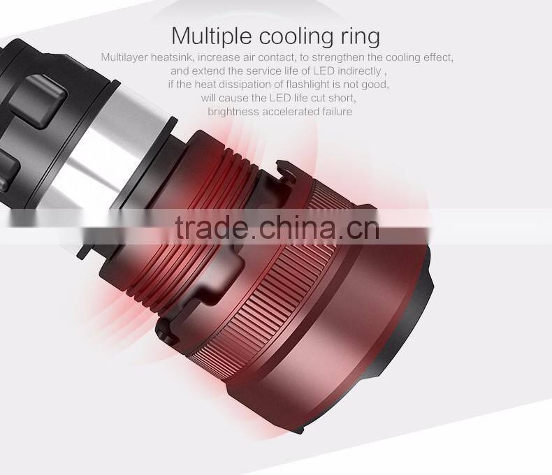 SupFire Y12 XML2-T6 led flashlight high power 1100 lumen 2 18650 li-ion batteries aluminium alloy big torch