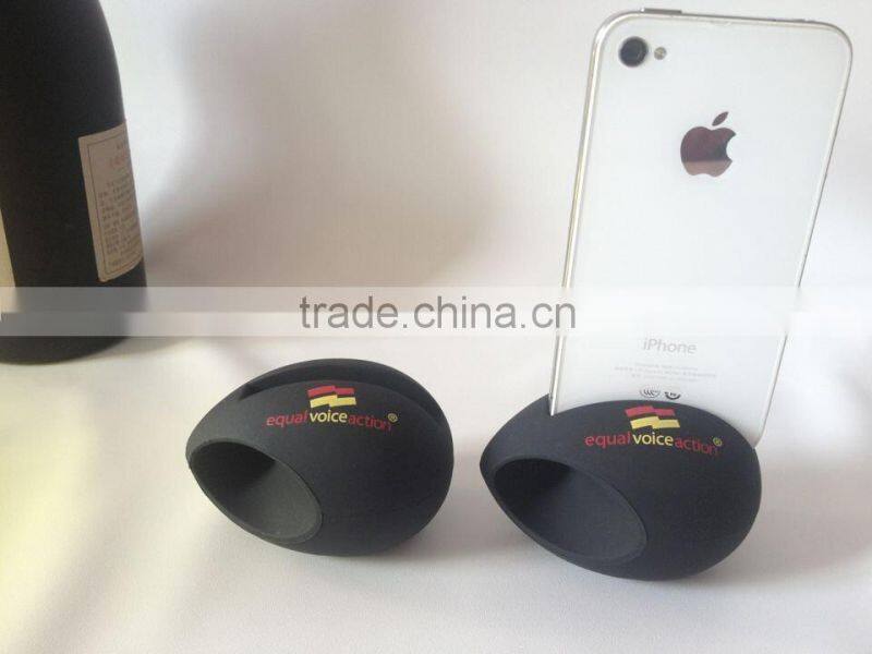 Black Silicone Egg Speaker and Amplifier with Stand