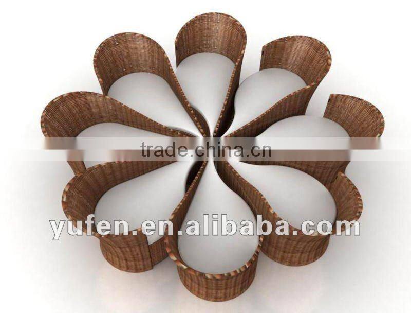 rattan sofa outdoor semi circle furniture sofa