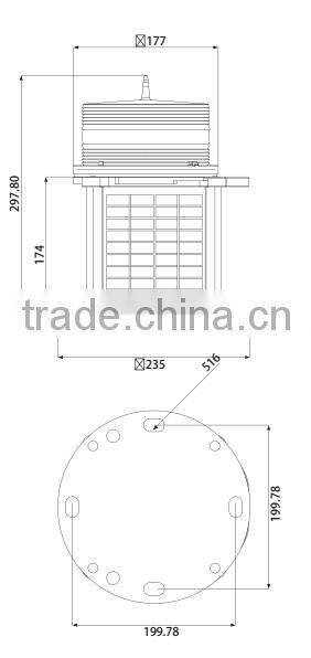TYI32 LED solar powered aircraft obstacle light/aviation warning light