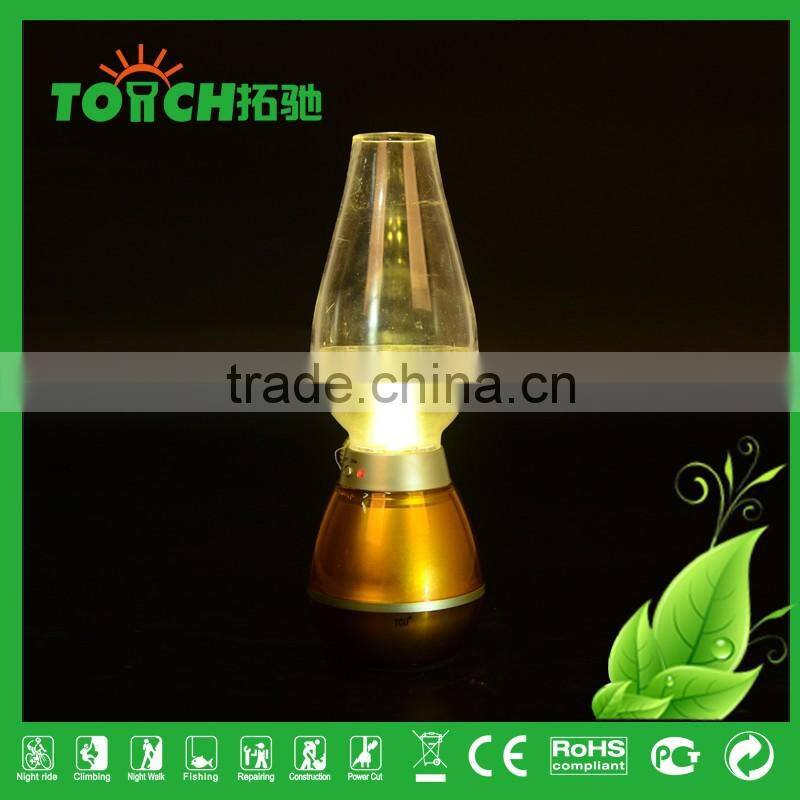 rechargeable working light indoor and outdoor super bright colorful Wind Switch Camping Light 3 colors solor led lantern