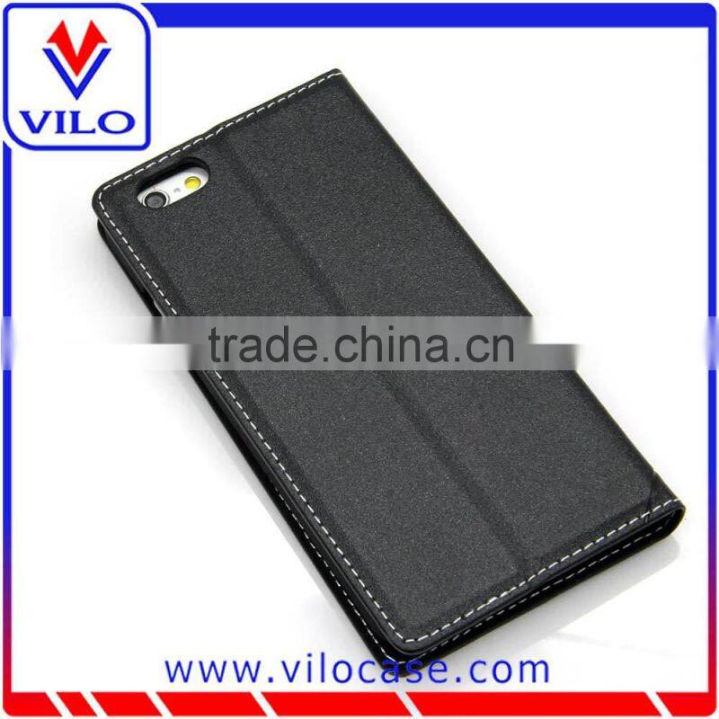 high quality customize LOGO Leather flip case for iphone 6s
