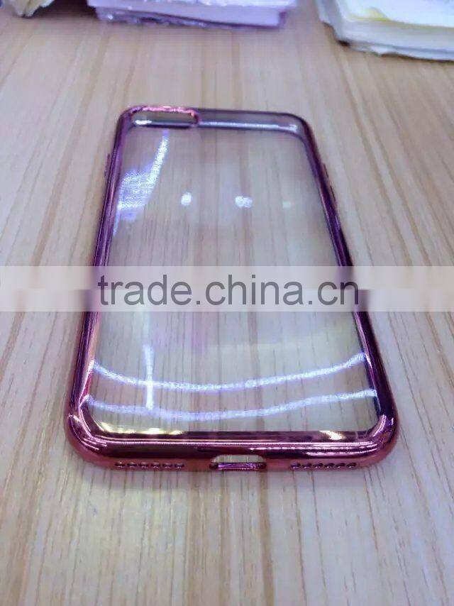 New Arrival plating TPU cover for iphone 7, electroplating soft TPU cover for new iphone