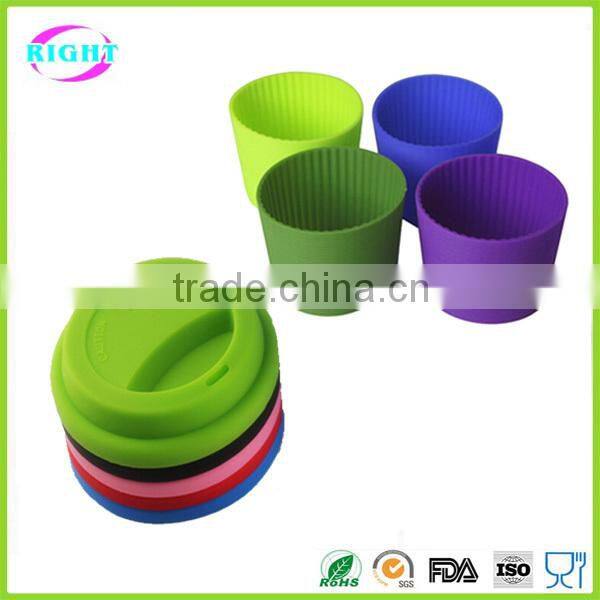 silicone rubber coffee cup lid and sleeve