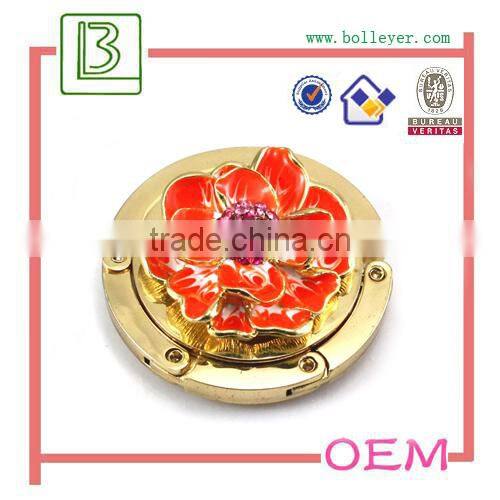 custom fashion cloisonne foldable purse hanger