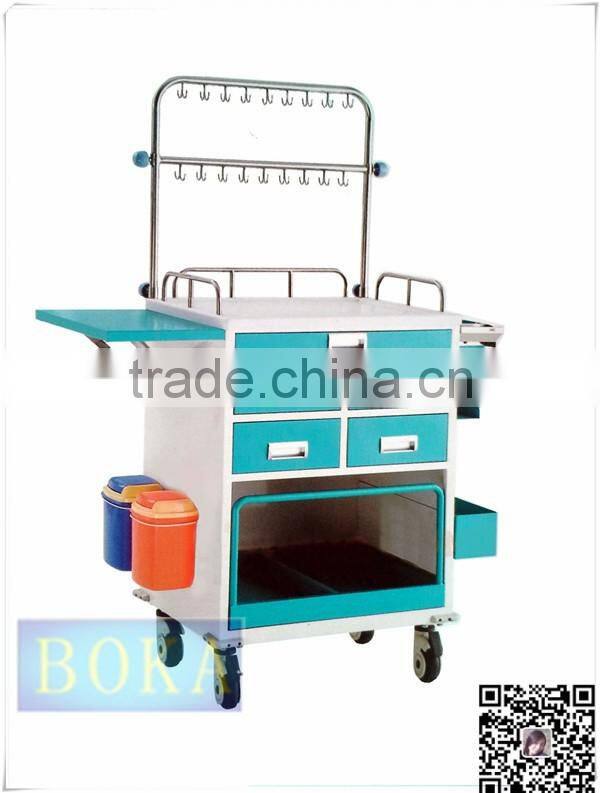 BK810 China Aluminium Steel Hospital Crash Cart Medical Trolley