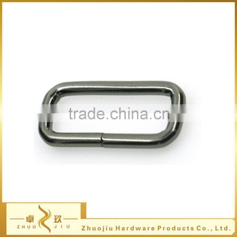 Cheap 1" wire silver rectangle buckle ring